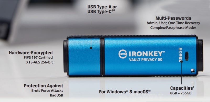 Kingston IronKey™ External SSDs, Premium Drives, & Keypads